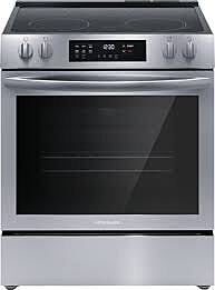 b3633  30-in Smooth Surface Glass Top 5 Elements 5.3-cu ft Self-Cleaning Convection Oven Slide-in Electric Range (Fingerprint Resistant Stainless Steel)  Frigidaire  FCFE308LAF  -- LIKE-NEW, NEAR PERF