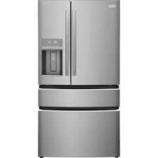 1331-58  Counter-depth 21.5-cu ft 4-Door French Door Refrigerator with Ice Maker, Water and Ice Dispenser (Smudge-proof Stainless Steel) ENERGY STAR Frigidaire GRMC2273CF  -- LIKE-NEW, GOOD CONDITION