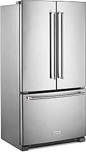 B4451  20-cu ft Counter-depth French Door Refrigerator with Ice Maker (Stainless Steel) ENERGY STAR KitchenAid KRFC300ESS  -- LIKE-NEW, NEAR PERFECT CONDITION