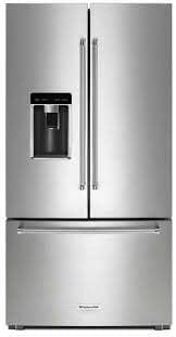 1321-22  23.8-cu ft Counter-depth French Door Refrigerator with Ice Maker (Stainless Steel with Printshield Finish)  KitchenAid  KRFC704FPS  -- OPEN BOX, GOOD CONDITION