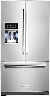b3653  27-cu ft French Door Refrigerator with Ice Maker (Stainless Steel with Printshield Finish) ENERGY STAR  KitchenAid  KRFF577KPS  -- LIKE-NEW, GREAT CONDITION
