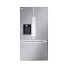 LG157  28 cu. ft. 3 Door French Door Refrigerator with Ice and Water Dispenser and Craft Ice in PrintProof Stainless Steel  LG  LHFS28XBS  -- SCRATCH & DENT, GREAT CONDITION