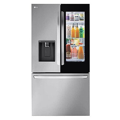b3037  InstaView 25.5-cu ft Counter-depth Smart French Door Refrigerator with Dual Ice Maker (Stainless Steel) ENERGY STAR  LG  LRFOC2606S  -- LIKE-NEW, GREAT CONDITION