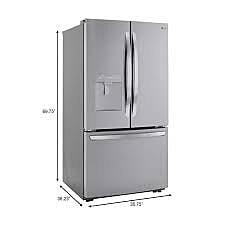 B3539  Smart Pull Handle 29-cu ft Smart French Door Refrigerator with Ice Maker (Fingerprint Resistant) ENERGY STAR  LG  LRFWS2906S  -- SCRATCH & DENT, GREAT CONDITION