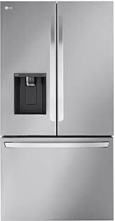 b4648  Counter Depth MAX 4 Types of Ice 25.5-cu ft Counter-depth Smart French Door Refrigerator with Dual Ice Maker (Fingerprint Resistant) ENERGY STAR LG LRFXC2606S  -- LIKE-NEW, GREAT CONDITION