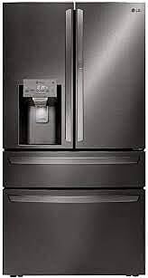 LG542  29.5-cu ft 4-Door Smart French Door Refrigerator with Dual Ice Maker and Door within Door (Fingerprint Resistant Steel) ENERGY STAR LG LRMDS3006D  -- SCRATCH & DENT, NEAR PERFECT CONDITION