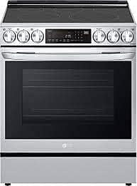 B5042  InstaView with Air Fry 30-in Glass Top 5 Elements 6.3-cu ft Self-Cleaning Slide-in Electric Range (Printproof Stainless Steel)  LG  LSEL6335F  -- LIKE-NEW, NEAR PERFECT CONDITION