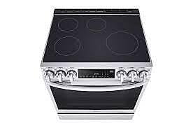 LG654  30-in 5 Elements 6.3-cu ft Self-cleaning Air Fry Convection Oven Freestanding Smart Induction Range (Printproof Stainless Steel)  LG  LSIL6336F  -- SCRATCH & DENT, GREAT CONDITION