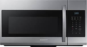 b3901  1.7-cu ft 1000-Watt Over-the-Range Microwave (Fingerprint Resistant Stainless Steel)  Samsung  ME17R7021ES  -- LIKE-NEW, NEAR PERFECT CONDITION