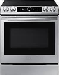 B3541  30-in Smooth Surface 5 Elements 6.3-cu ft Self and Steam Cleaning Air Fry Convection Oven Slide-in Smart Electric Range (Fingerprint Resistant Stainless Steel)  SAMSUNG  NE63T8711SS  -- LIKE-NE