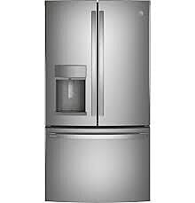 E151  Profile 27.8-cu ft French Door Refrigerator with Ice Maker (Fingerprint-resistant Stainless Steel) ENERGY STAR  GE  PFE28KYNFS  -- SCRATCH & DENT, GOOD CONDITION
