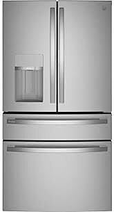 E130  Profile 27.9-cu ft Smart French Door Refrigerator with Ice Maker and Door within Door (Fingerprint-resistant Stainless Steel) ENERGY STAR  GE  PVD28BYNFS  -- SCRATCH & DENT, GREAT CONDITION