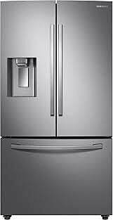 E146  28 cu. ft. 3-Door French Door Refrigerator with AutoFill Water Pitcher in Stainless Steel  Samsung  RF28R6221SR  -- LIKE-NEW, GOOD CONDITION