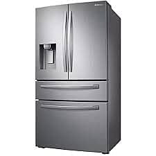 E739  28-cu ft 4-Door Smart French Door Refrigerator with Ice Maker (Fingerprint Resistant Stainless Steel) ENERGY STAR  SAMSUNG  RF28R7201SR/AA  -- SCRATCH & DENT, NEAR PERFECT CONDITION
