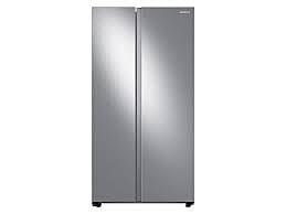 B3732  22.6-cu ft Counter-depth Smart Side-by-Side Refrigerator with Ice Maker (Fingerprint Resistant Stainless Steel)  Samsung  RS23A500ASR  -- SCRATCH & DENT, GOOD CONDITION