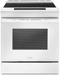 1201-44  4.8 cu. ft. Guided Electric Front Control Range With The Easy-Wipe Ceramic Glass Cooktop Whirlpool WEE510SAGW  -- SCRATCH & DENT, GREAT CONDITION