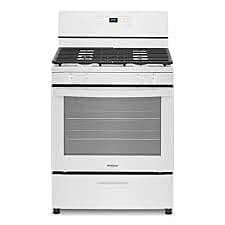 1201-11  30-in 4 Burners 5.1-cu ft Freestanding Natural Gas Range (White) Whirlpool WFG320M0MW  -- LIKE-NEW, NEAR PERFECT CONDITION