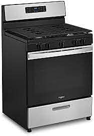 1201-26  30-in 5 Burners 5.1-cu ft Freestanding Natural Gas Range (Stainless Steel) Whirlpool WFG505M0MS  -- SCRATCH & DENT, NEAR PERFECT CONDITION