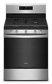 1201-36  30-in 5 Burners 5-cu ft Self-cleaning Air Fry Convection Oven Freestanding Natural Gas Range (Fingerprint Resistant Stainless Steel) Whirlpool WFG535S0LZ  -- LIKE-NEW, NEAR PERFECT CONDITION
