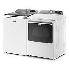 B4422  Smart Capable 4.7-cu ft High Efficiency Agitator Smart Top-Load Washer (White) Maytag MVW6230HW  -- LIKE-NEW, NEAR PERFECT CONDITION