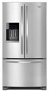 E446  24.7-cu ft French Door Refrigerator with Ice Maker (Fingerprint Resistant Stainless Steel) ENERGY STAR  WHIRLPOOL  WRF555SDFZ16  -- LIKE-NEW, GOOD CONDITION