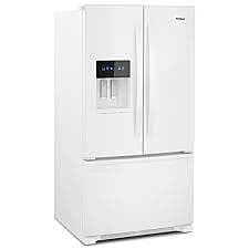 1322-18  24.7-cu ft French Door Refrigerator with Ice Maker, Water and Ice Dispenser (White) ENERGY STAR  Whirlpool  WRF555SDHW  -- LIKE-NEW, GREAT CONDITION