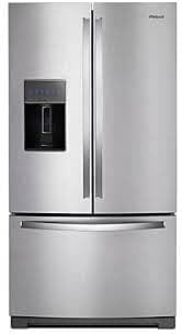 E150  26.8-cu ft French Door Refrigerator with Dual Ice Maker (Fingerprint Resistant Stainless Steel) ENERGY STAR  WHIRLPOOL  WRF767SDHZ  -- SCRATCH & DENT, GREAT CONDITION