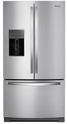 A186  26.8-cu ft French Door Refrigerator with Dual Ice Maker (Fingerprint Resistant Stainless Steel) ENERGY STAR  WHIRLPOOL  WRF767SDHZ  -- SCRATCH & DENT, GREAT CONDITION