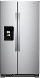 B3837  21.4-cu ft Side-by-Side Refrigerator with Ice Maker (Fingerprint Resistant Stainless Steel)  Whirlpool  WRS321SDHZ  -- OPEN BOX, NEAR PERFECT CONDITION
