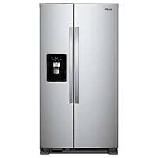 1331-45  24.6-cu ft Side-by-Side Refrigerator with Ice Maker, Water and Ice Dispenser (Fingerprint Resistant Stainless Steel) Whirlpool WRS315SDHZ  -- OPEN BOX, NEAR PERFECT CONDITION
