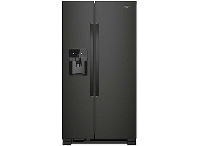 B3438  21.4-cu ft Side-by-Side Refrigerator with Ice Maker (Black)  Whirlpool  WRS321SDHB  -- OPEN BOX, GREAT CONDITION