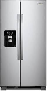 E731  24.5-cu ft Side-by-Side Refrigerator with Ice Maker (Fingerprint Resistant Stainless Steel)  Whirlpool  WRS555SIHZ  -- SCRATCH & DENT, GOOD CONDITION