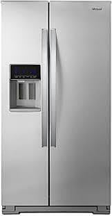 B3742  20.6-cu ft Counter-depth Side-by-Side Refrigerator with Ice Maker (Fingerprint Resistant Stainless Steel)  Whirlpool  WRS571CIHZ  -- LIKE-NEW, NEAR PERFECT CONDITION