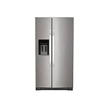 1201-52  20.6-cu ft Counter-depth Side-by-Side Refrigerator with Ice Maker, Water and Ice Dispenser (Fingerprint Resistant Stainless Steel) Whirlpool WRS571CIHZ  -- LIKE-NEW, NEAR PERFECT CONDITION