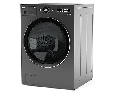 LG342  5-cu ft Stackable Steam Cycle Smart Front-Load Washer (Black Steel) ENERGY STAR  LG  WM6700HBA  -- SCRATCH & DENT, NEAR PERFECT CONDITION
